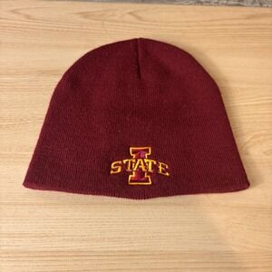 Iowa State Cyclones Hat Beanie Mens Red‎ NCAA Football Knit Winter Cold Weather